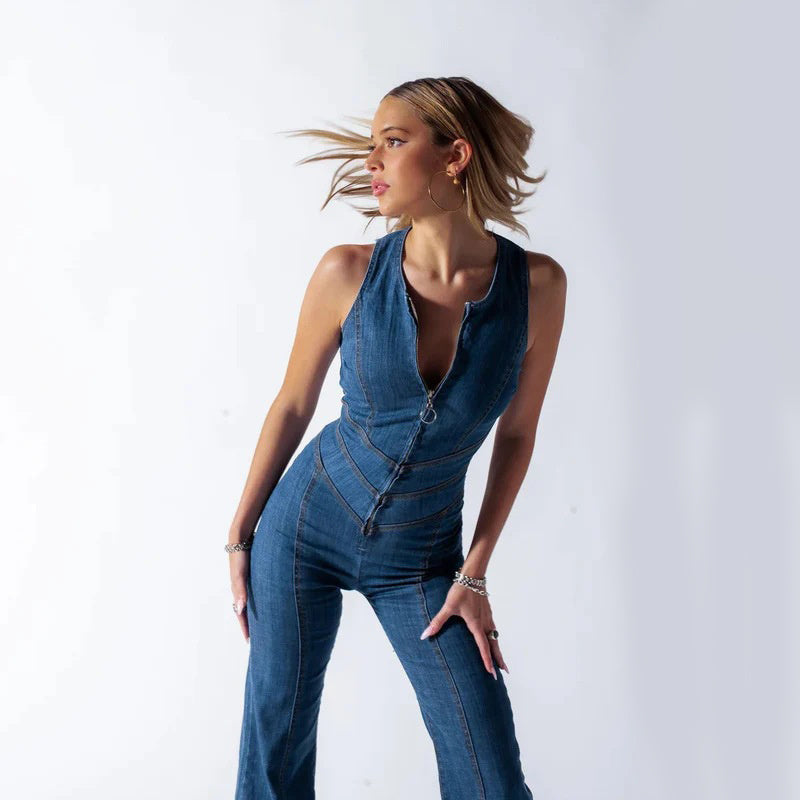 Yasmin | Stijlvolle Denim Jumpsuit