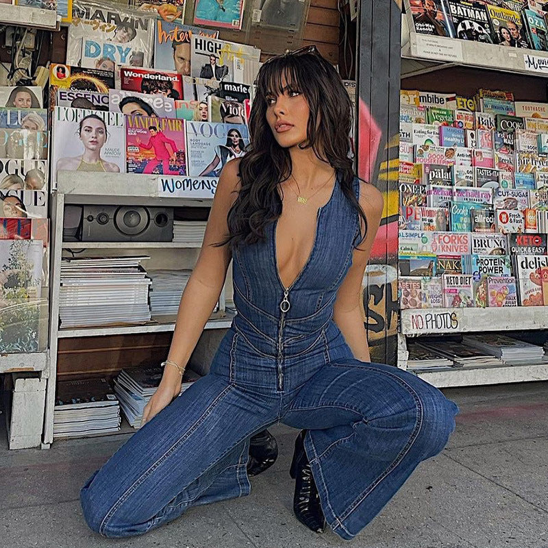Yasmin | Stijlvolle Denim Jumpsuit