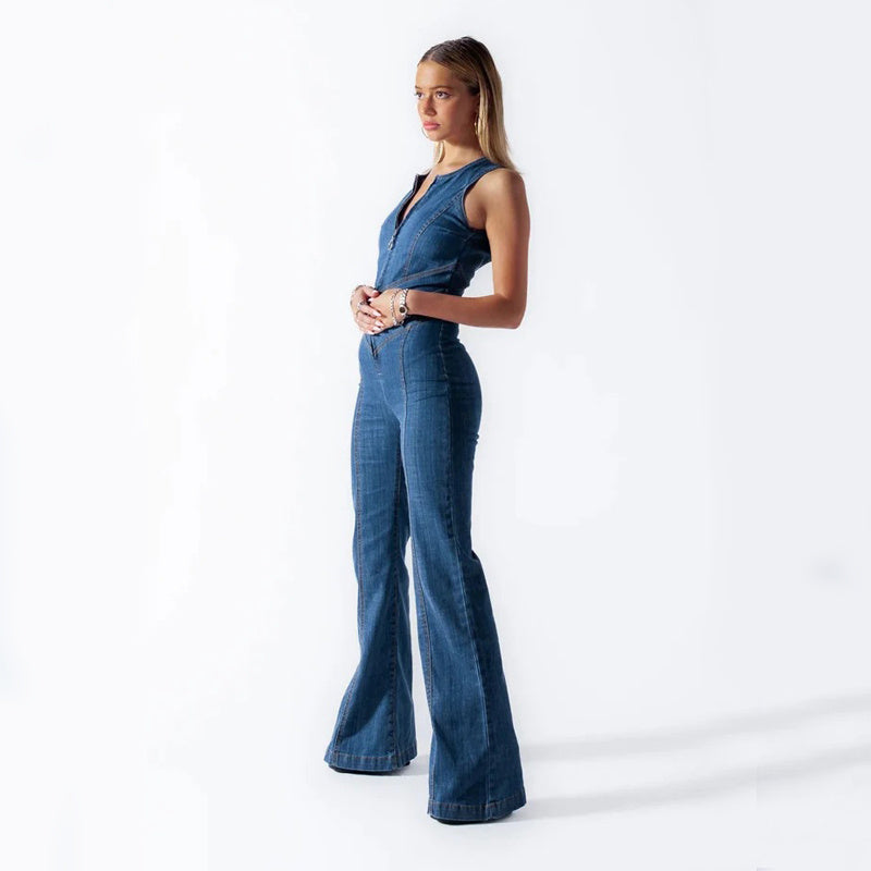 Yasmin | Stijlvolle Denim Jumpsuit