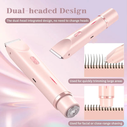 2-in-1 Dames Trimmer – Veilig, Pijnloos & Oplaadbaar