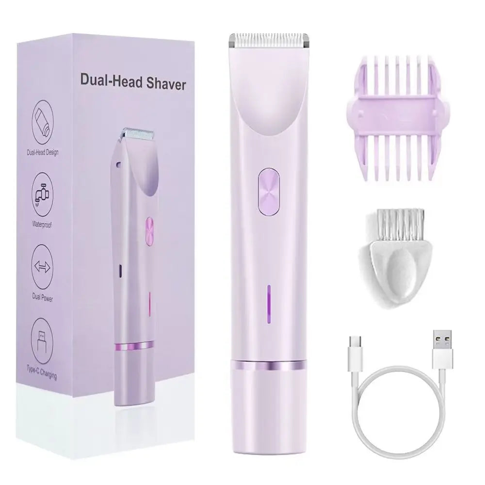 2-in-1 Dames Trimmer – Veilig, Pijnloos & Oplaadbaar