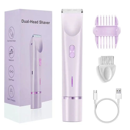 2-in-1 Dames Trimmer – Veilig, Pijnloos & Oplaadbaar