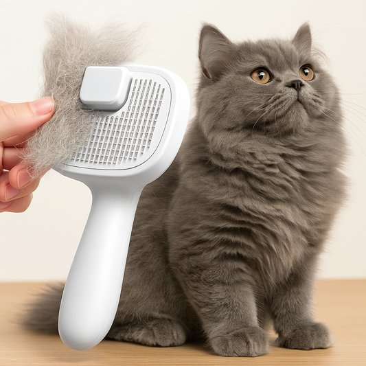 FluffyBrush™ – De 2-in-1 Haarverwijder & Verzorgingsborstel voor Katten en Honden