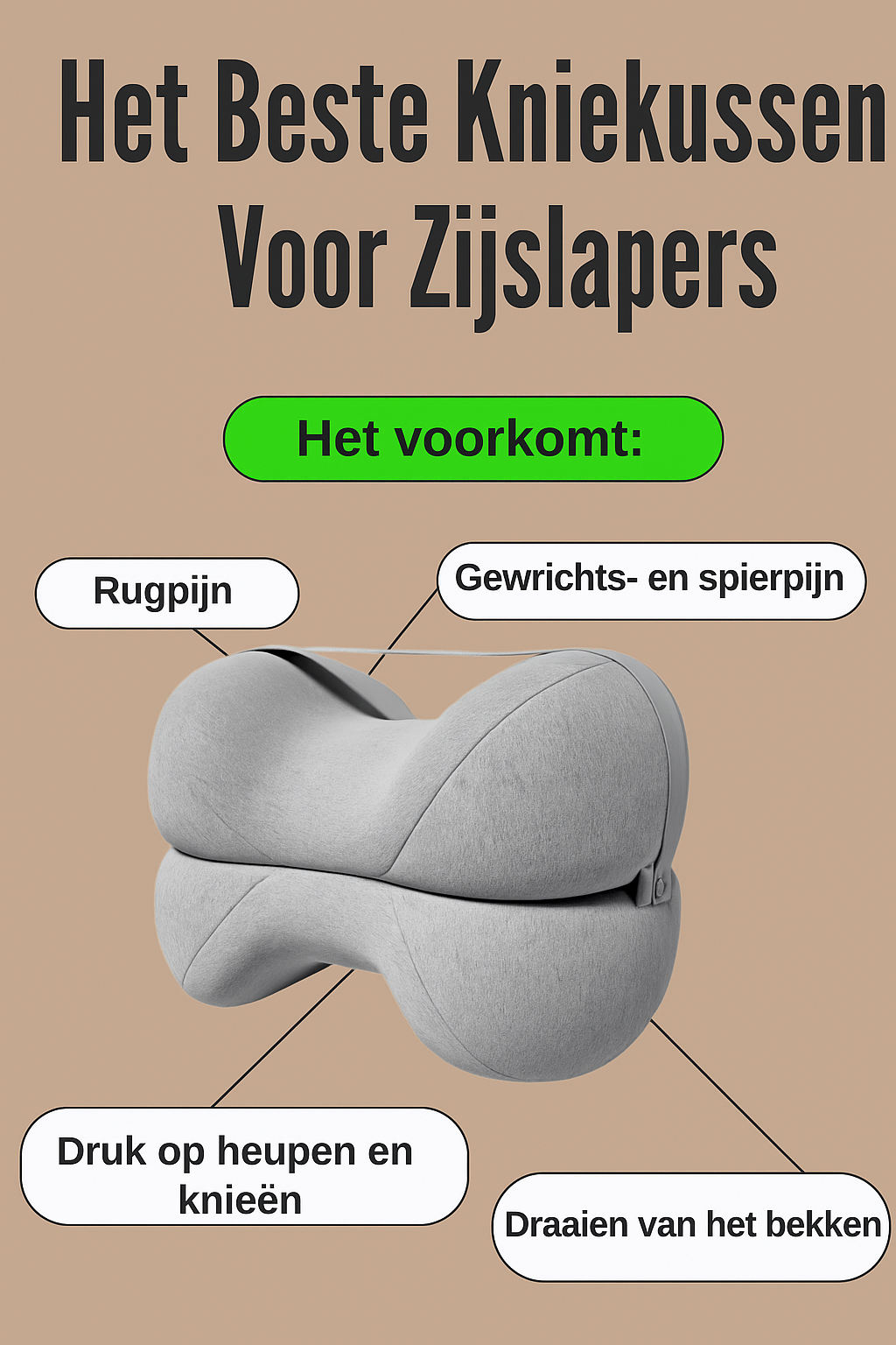 ErgoLeg™ – Orthopedisch Kniekussen voor Zijslapers